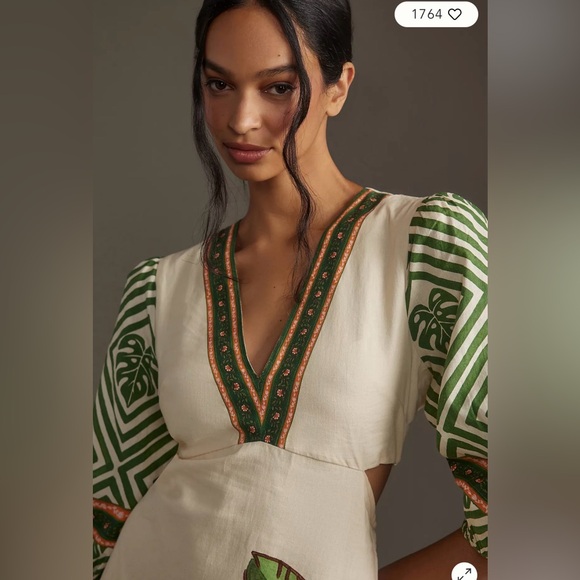 Farm Rio x Anthropologie Palm Midi Dress - Picture 5 of 8